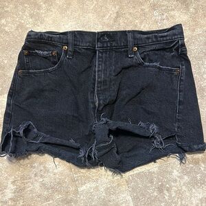 Black Denim Women's Shorts A&F
